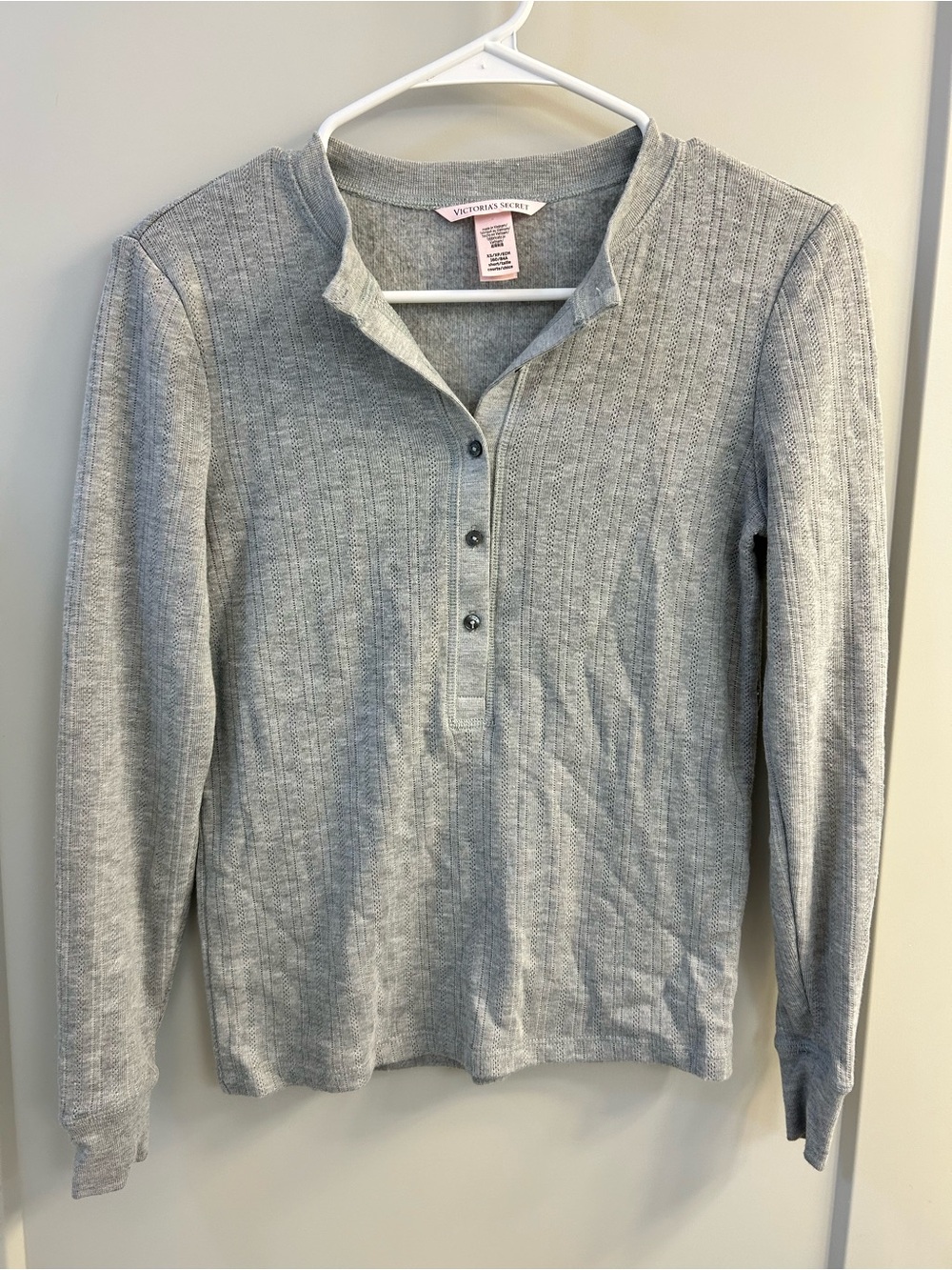 Victoria's Secret Light Gray Long Sleeve Top